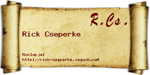 Rick Cseperke névjegykártya